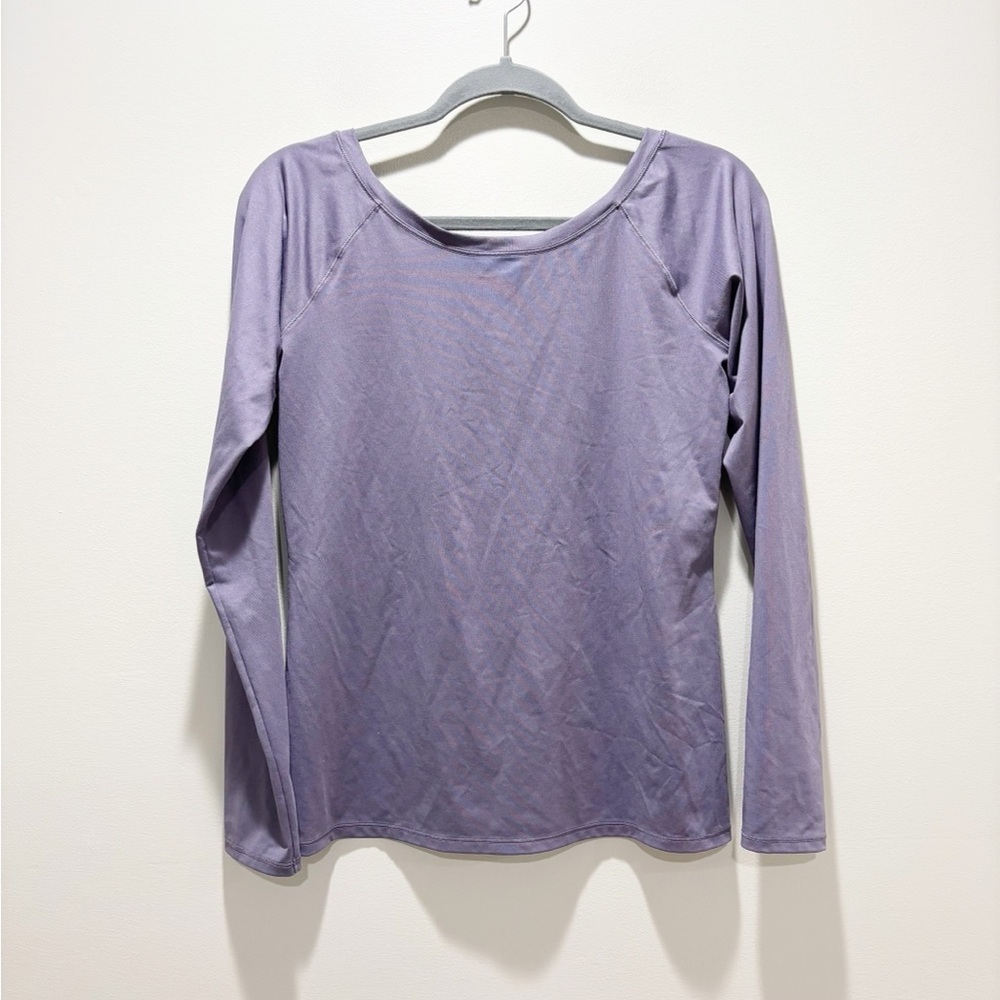 CALIA by Carrie Underwood Cadet Purple Elastic Back Long Sleeve Top Sz M